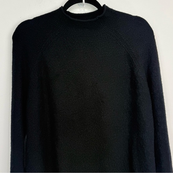 J. Crew Re-Imagined Rollneck Supersoft Merino Wool Alpaca Black Pullover Sweater - Picture 5 of 13